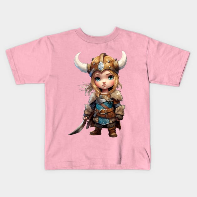 The Littlest Viking Kids T-Shirt by LyndiiLoubie